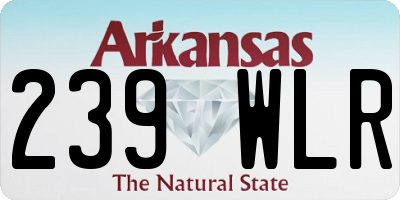 AR license plate 239WLR