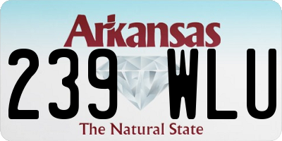 AR license plate 239WLU