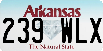 AR license plate 239WLX
