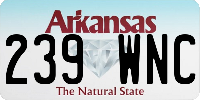 AR license plate 239WNC