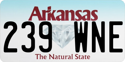 AR license plate 239WNE