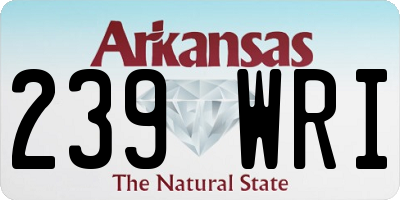 AR license plate 239WRI