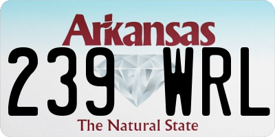 AR license plate 239WRL