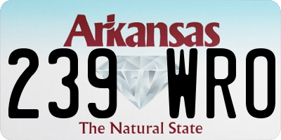 AR license plate 239WRO