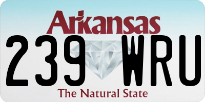 AR license plate 239WRU