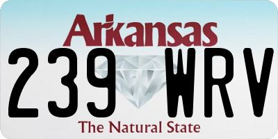 AR license plate 239WRV