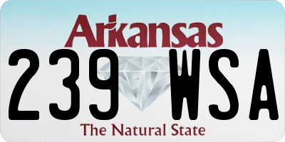 AR license plate 239WSA
