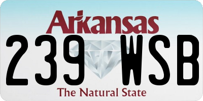 AR license plate 239WSB