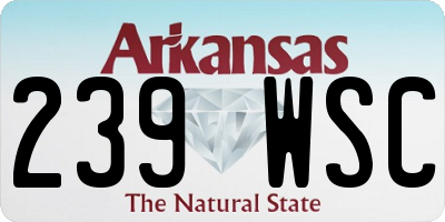 AR license plate 239WSC