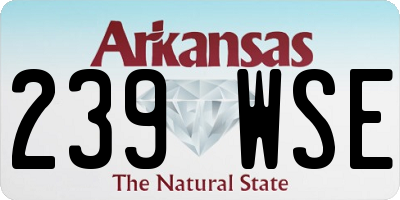 AR license plate 239WSE