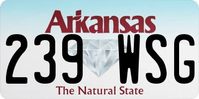 AR license plate 239WSG
