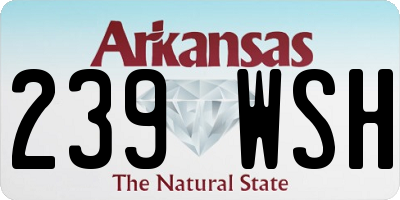 AR license plate 239WSH