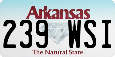 AR license plate 239WSI