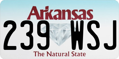 AR license plate 239WSJ