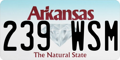 AR license plate 239WSM