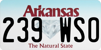 AR license plate 239WSO