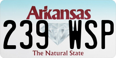 AR license plate 239WSP