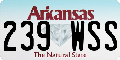 AR license plate 239WSS