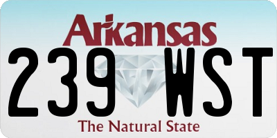 AR license plate 239WST
