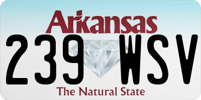 AR license plate 239WSV