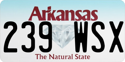 AR license plate 239WSX