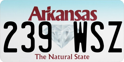 AR license plate 239WSZ