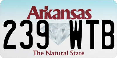 AR license plate 239WTB