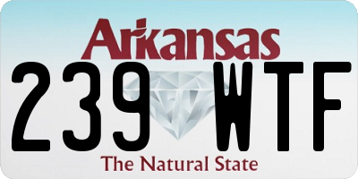 AR license plate 239WTF