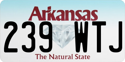 AR license plate 239WTJ