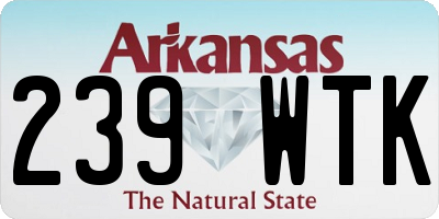 AR license plate 239WTK