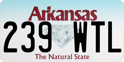 AR license plate 239WTL