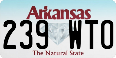 AR license plate 239WTO