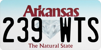 AR license plate 239WTS