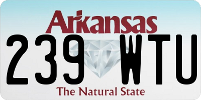 AR license plate 239WTU