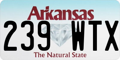AR license plate 239WTX