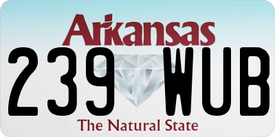 AR license plate 239WUB
