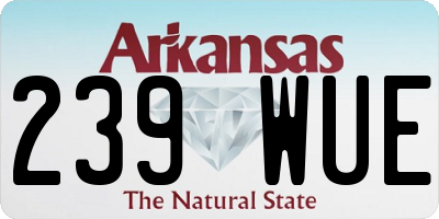 AR license plate 239WUE