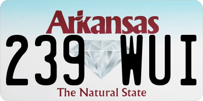 AR license plate 239WUI