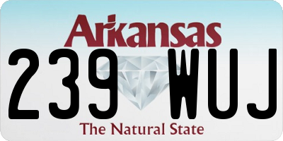 AR license plate 239WUJ