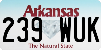 AR license plate 239WUK