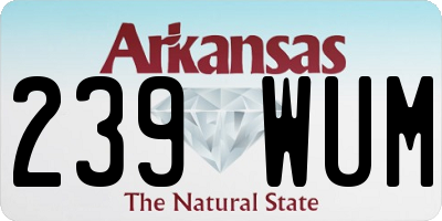 AR license plate 239WUM
