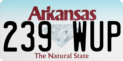 AR license plate 239WUP