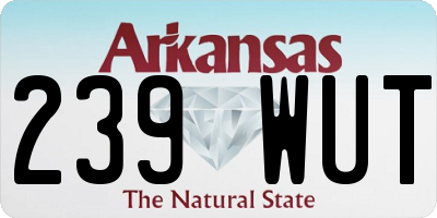 AR license plate 239WUT
