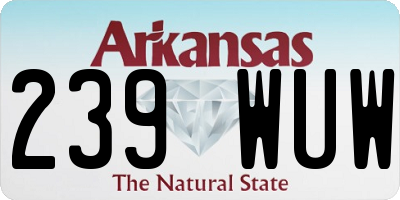 AR license plate 239WUW