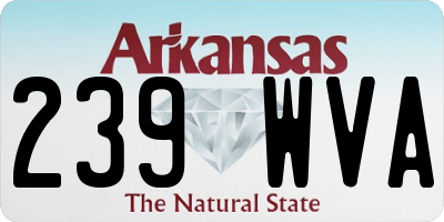 AR license plate 239WVA