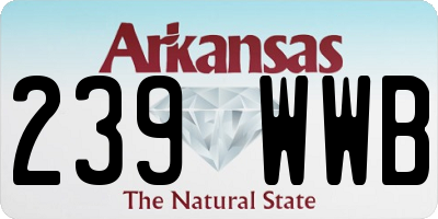 AR license plate 239WWB