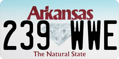 AR license plate 239WWE