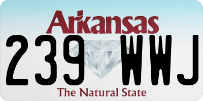 AR license plate 239WWJ