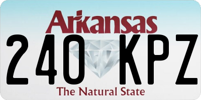 AR license plate 240KPZ