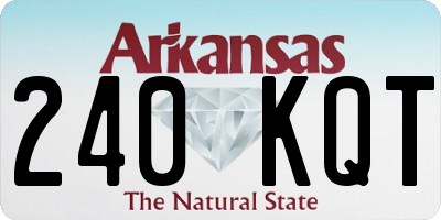 AR license plate 240KQT